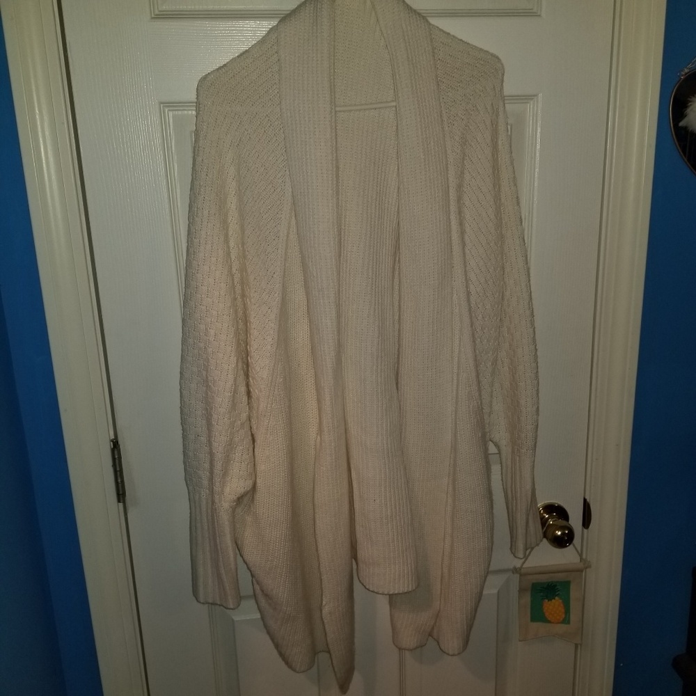 White cardigan